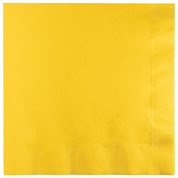 Touch Of Color School Bus Yellow Dinner Napkins 3 ply, 8.5"x8", 250PK 591021B